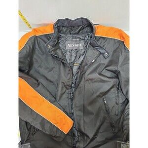 NexGen Motorcycle Jacket Black Orange Waterproof Nylon ZipOut Liner Men’s 2XL